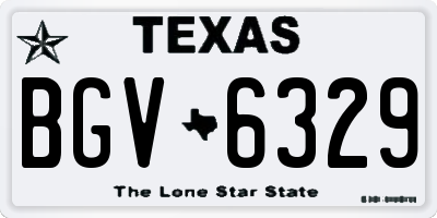 TX license plate BGV6329