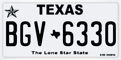 TX license plate BGV6330