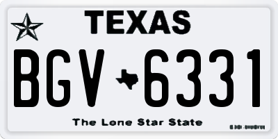 TX license plate BGV6331