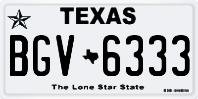 TX license plate BGV6333