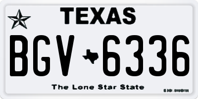TX license plate BGV6336