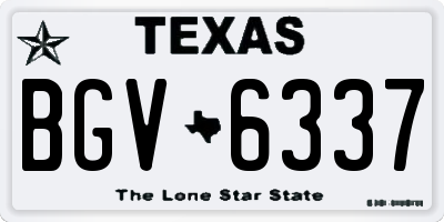 TX license plate BGV6337