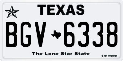 TX license plate BGV6338