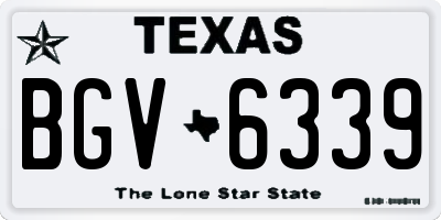TX license plate BGV6339