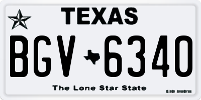 TX license plate BGV6340