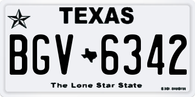 TX license plate BGV6342