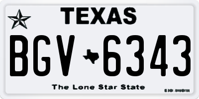 TX license plate BGV6343
