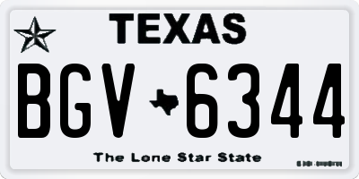TX license plate BGV6344