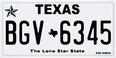 TX license plate BGV6345