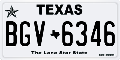 TX license plate BGV6346