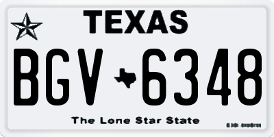 TX license plate BGV6348