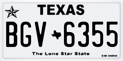 TX license plate BGV6355