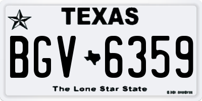 TX license plate BGV6359