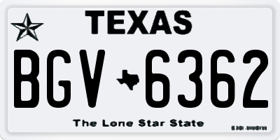 TX license plate BGV6362