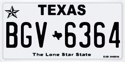 TX license plate BGV6364