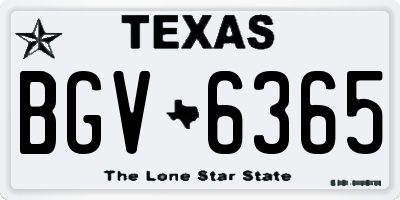 TX license plate BGV6365