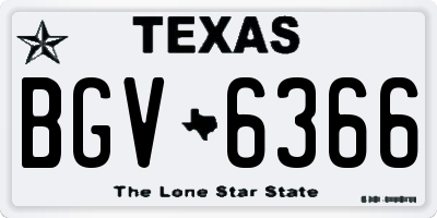 TX license plate BGV6366