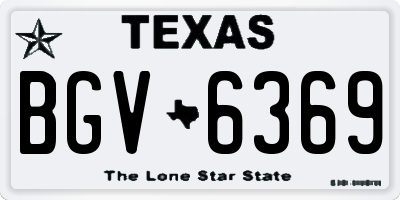 TX license plate BGV6369