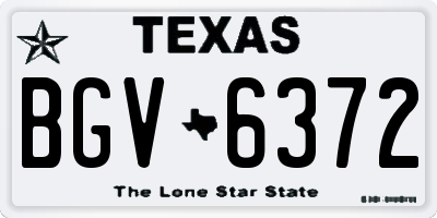 TX license plate BGV6372