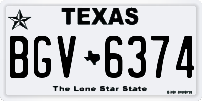 TX license plate BGV6374