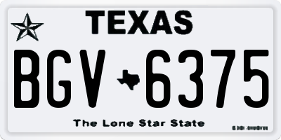 TX license plate BGV6375
