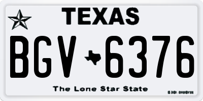 TX license plate BGV6376
