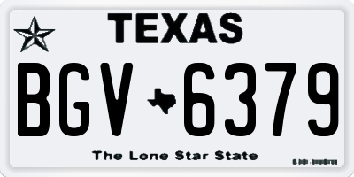 TX license plate BGV6379