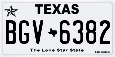 TX license plate BGV6382