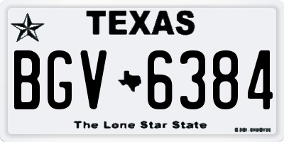 TX license plate BGV6384