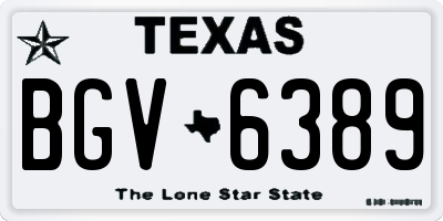 TX license plate BGV6389
