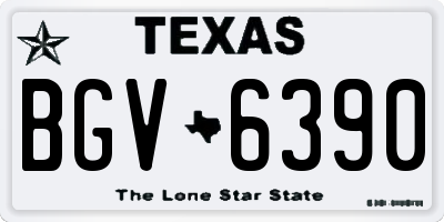TX license plate BGV6390