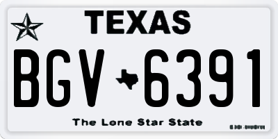 TX license plate BGV6391