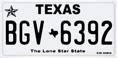 TX license plate BGV6392