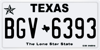 TX license plate BGV6393