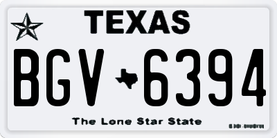 TX license plate BGV6394