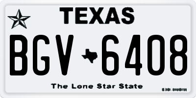 TX license plate BGV6408