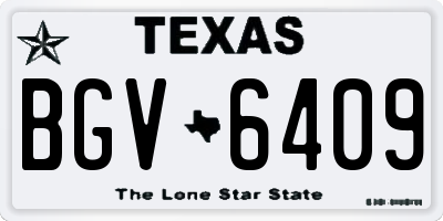 TX license plate BGV6409