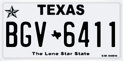 TX license plate BGV6411