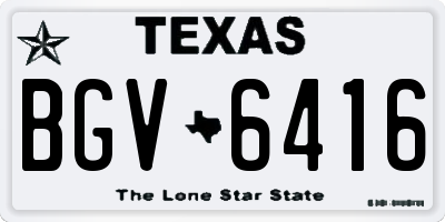 TX license plate BGV6416