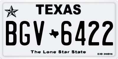 TX license plate BGV6422