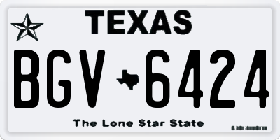 TX license plate BGV6424