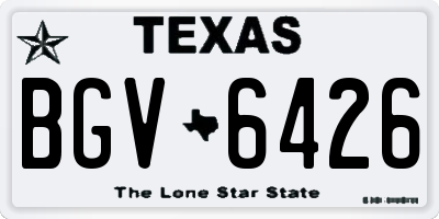 TX license plate BGV6426