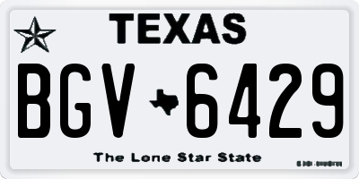 TX license plate BGV6429