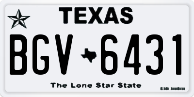 TX license plate BGV6431