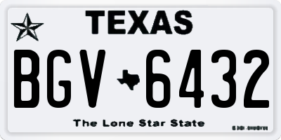 TX license plate BGV6432