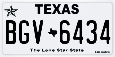 TX license plate BGV6434