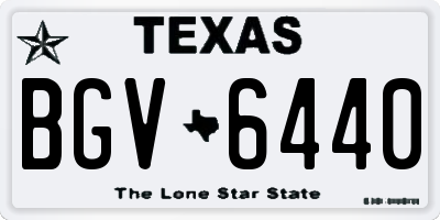 TX license plate BGV6440