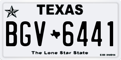 TX license plate BGV6441