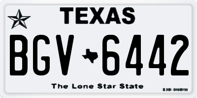 TX license plate BGV6442