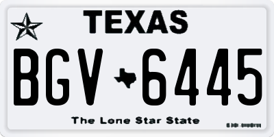 TX license plate BGV6445